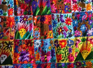 fiori, coperta, colori, multicolore, sole, quadrati, rosso, tessuto, ricami, giallo, blu, pattern, verde, viola, patchwork
