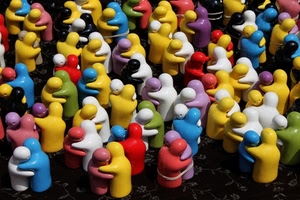 abbracci, giallo, colori, multicolore, pupazzi, bianco, giocattoli, coppie
